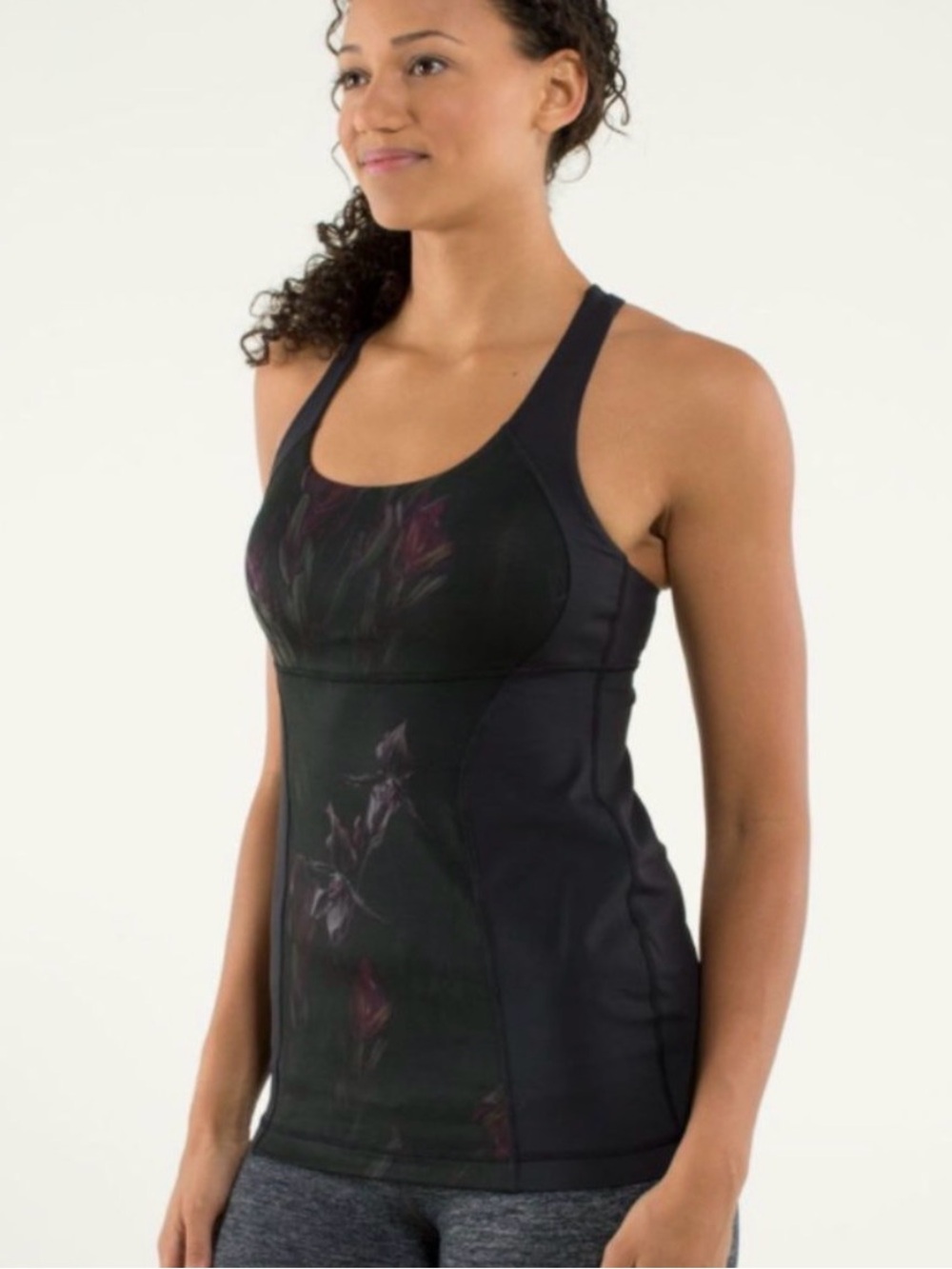 Lululemon Athletica Energy Tank in Midnight Iris multi/black